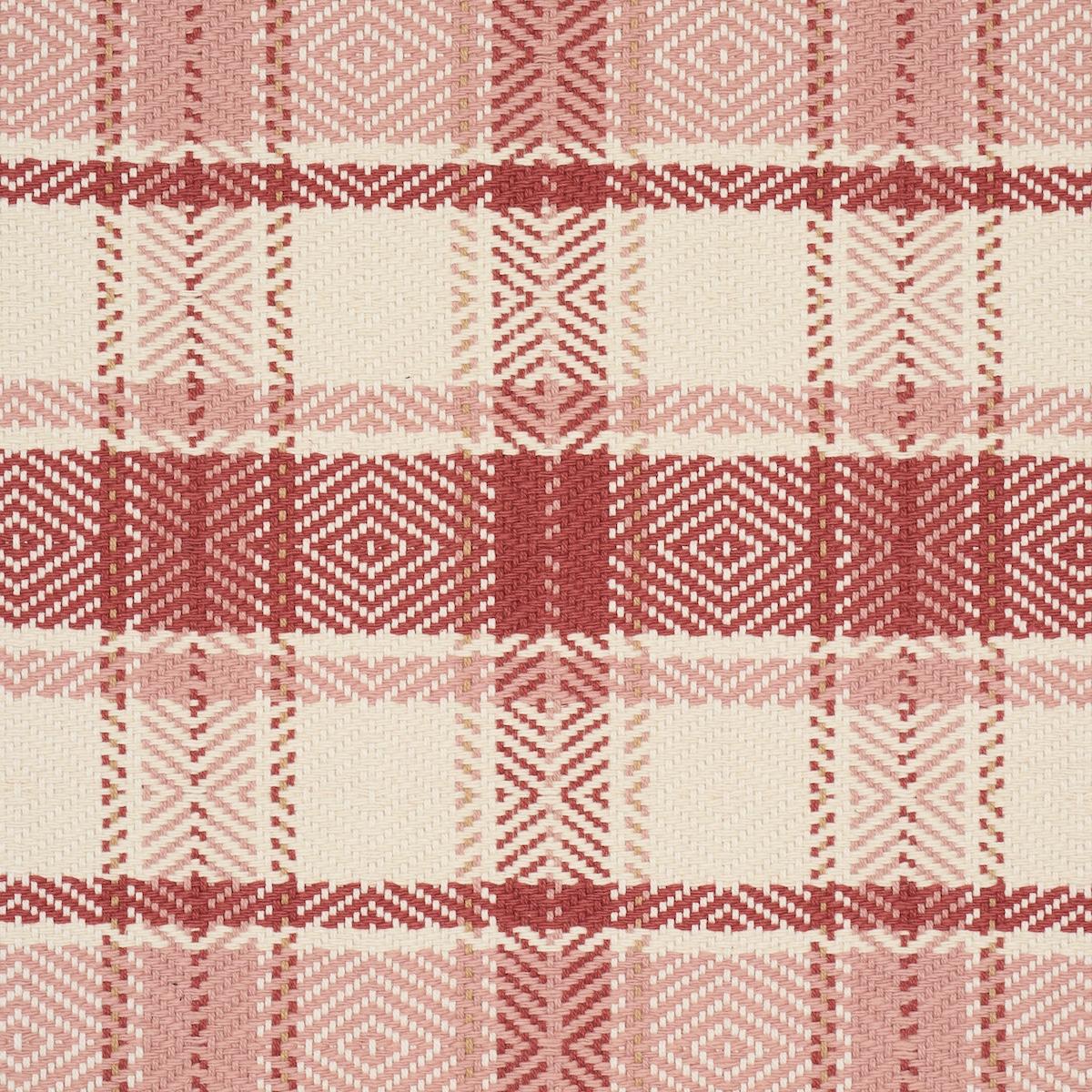 Schumacher Heidi Check Cranberry Fabric 85991