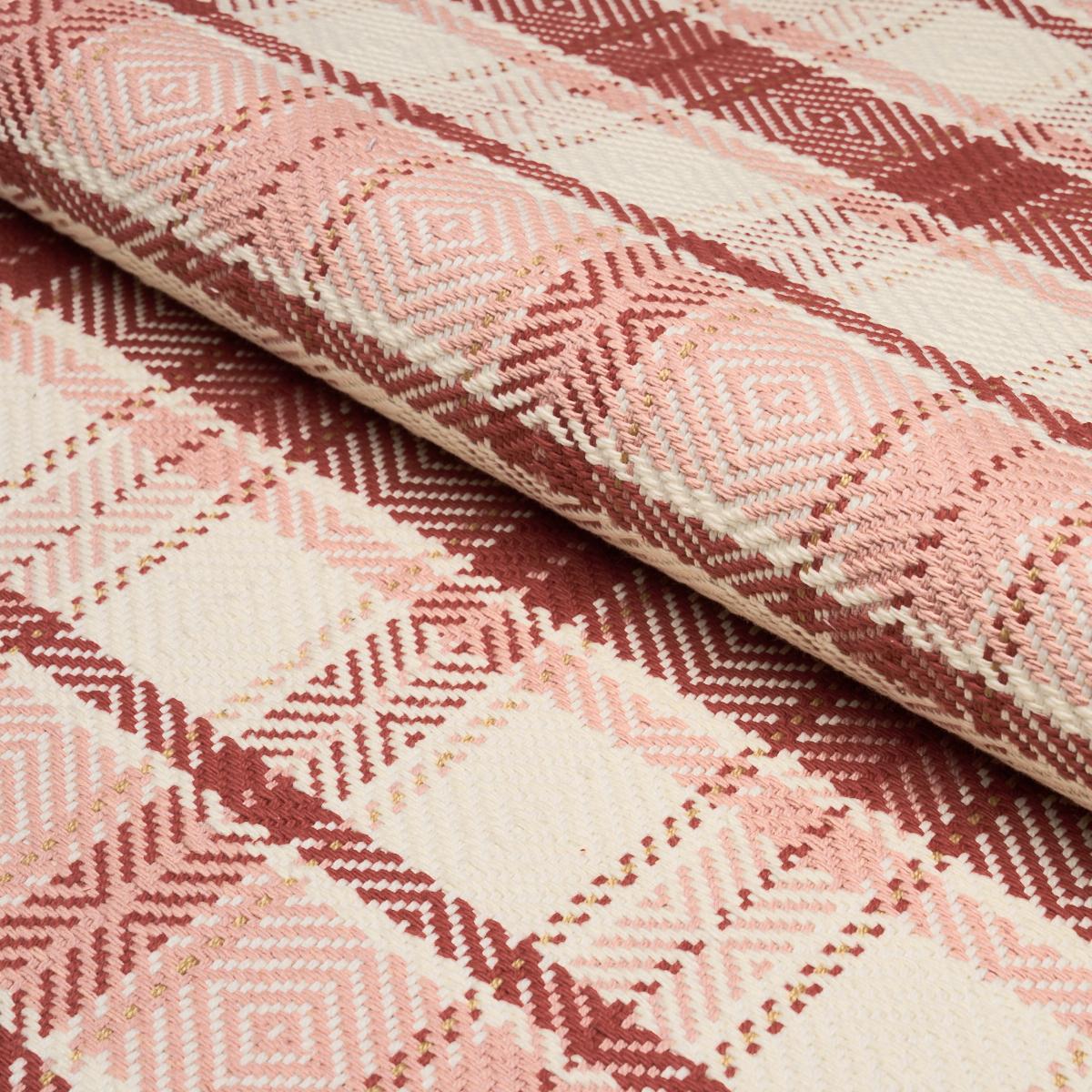 Schumacher Heidi Check Cranberry Fabric 85991