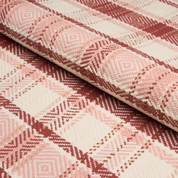 Schumacher Heidi Check Cranberry Fabric 85991
