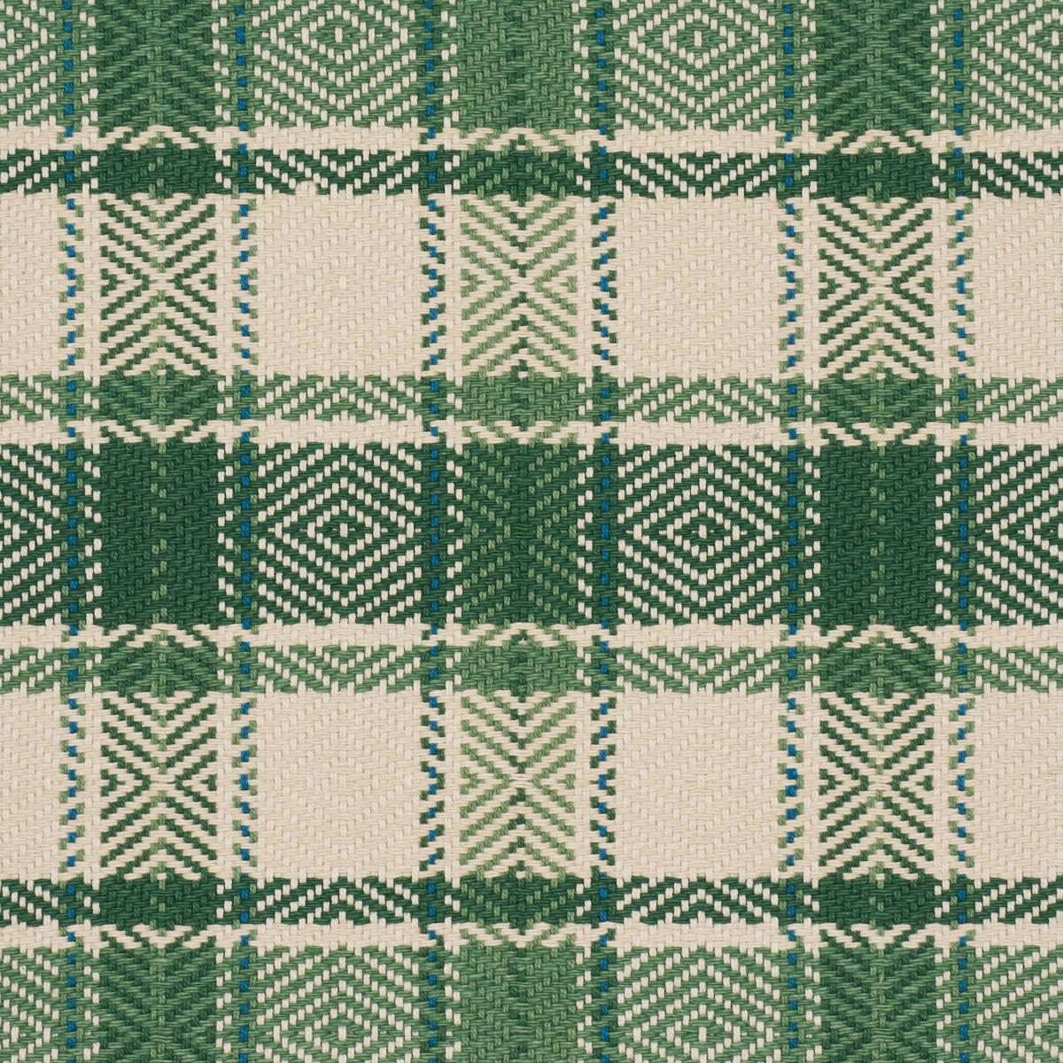 Schumacher Heidi Check Leaf Fabric 85992