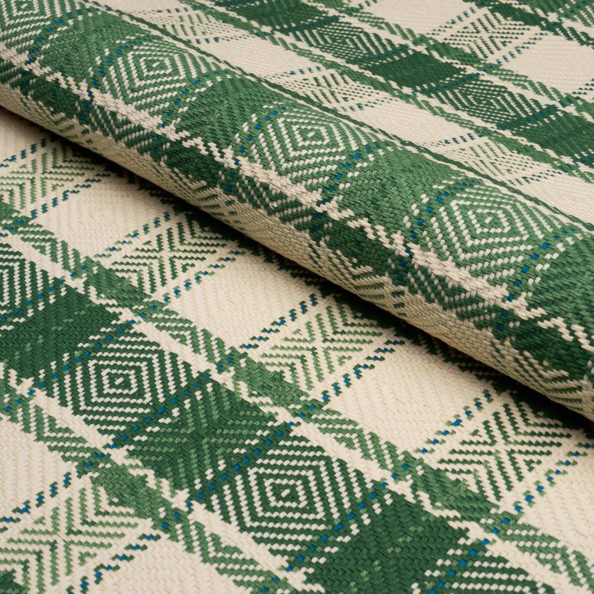 Schumacher Heidi Check Leaf Fabric 85992
