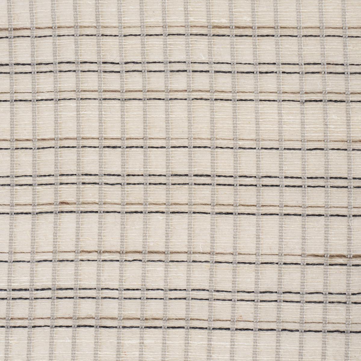 Schumacher Payton Linen Sheer Grid Black & White Fabric 86050
