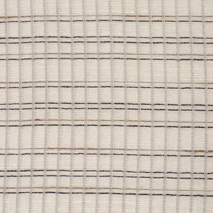Schumacher Payton Linen Sheer Grid Black & White Fabric Sample 86050