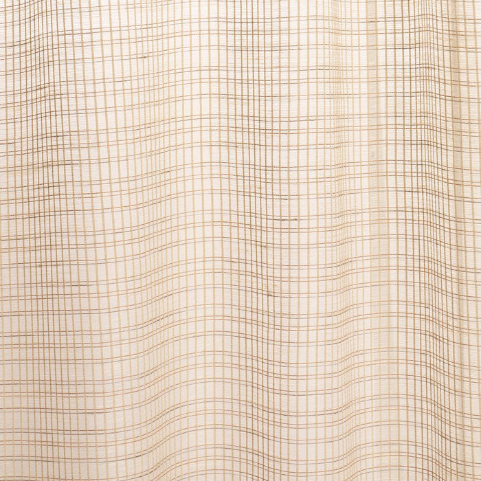 Schumacher Payton Linen Sheer Grid Natural Fabric Sample 86051