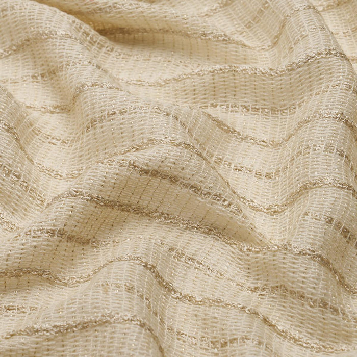 Schumacher Ellie Alpaca Shimmer Sheer Cream Fabric Sample 86070