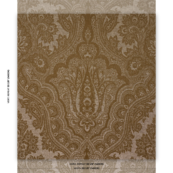 Schumacher Amara Paisley Oro Fabric Sample 86121