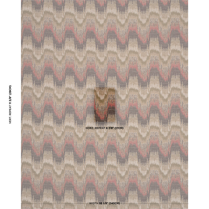 Schumacher Elio Flamestitch Ruby Fabric 86130