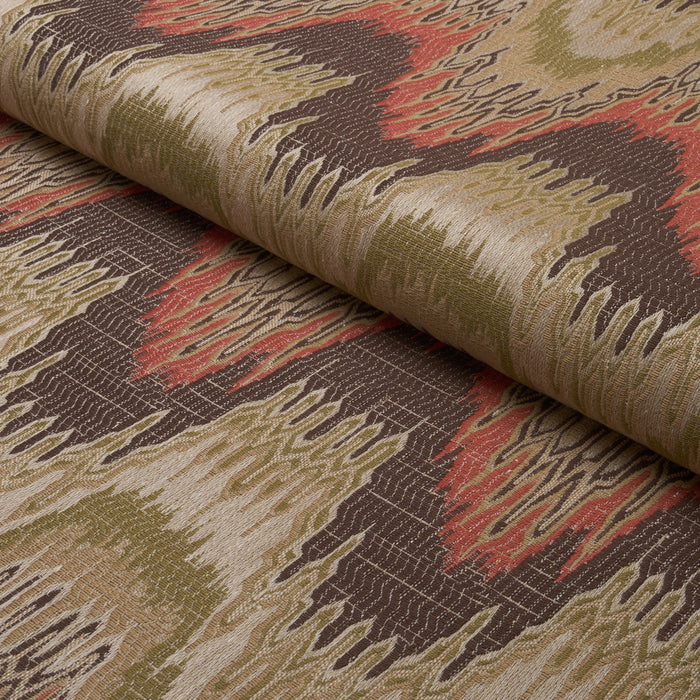 Schumacher Elio Flamestitch Ruby Fabric 86130