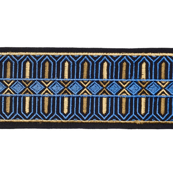 Schumacher Elisabetta Tape Lapis Trim Sample 86140