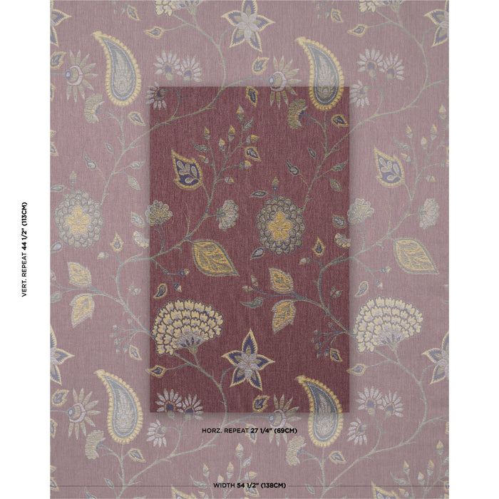 Schumacher Fiammetta Jacquard Rosa Fabric Sample 86151