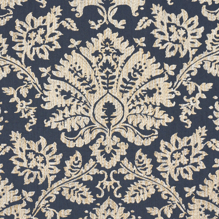 Schumacher Gianna Embroidery Indigo Fabric Sample 86161