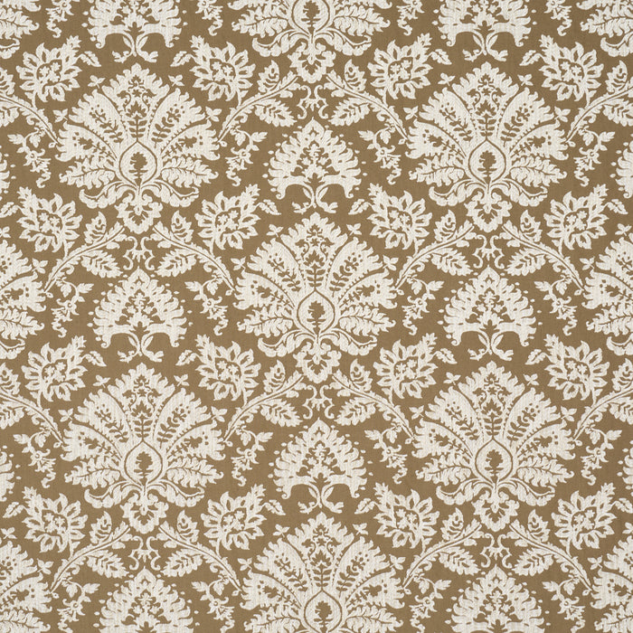 Schumacher Gianna Embroidery Caramel Fabric Sample 86162