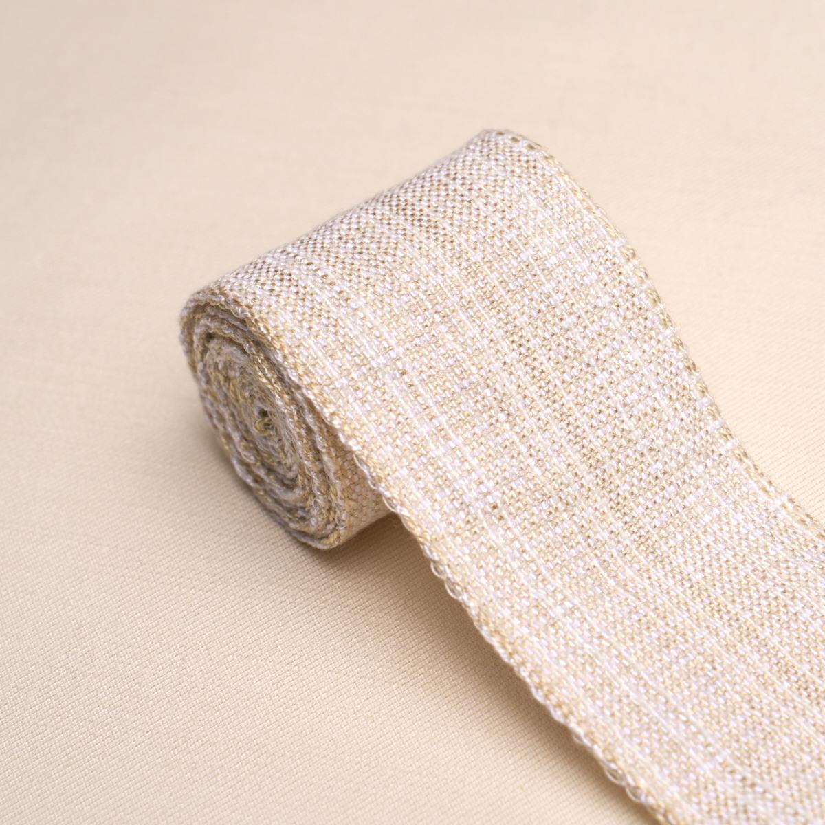 Schumacher Tweed Tape Medium Ivory Trim 86191