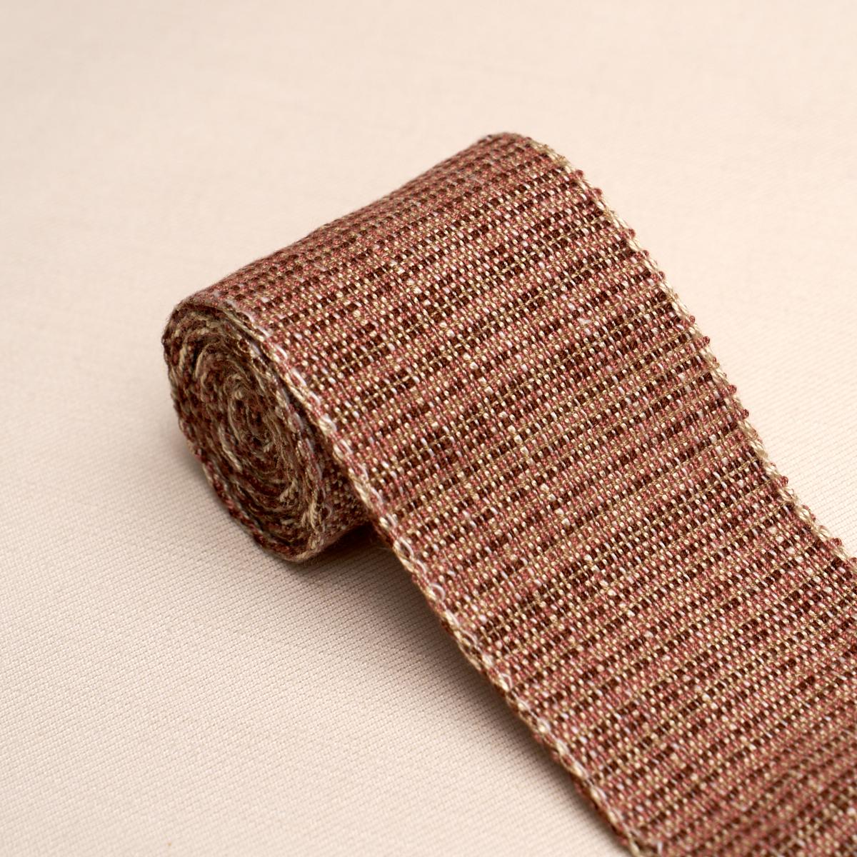 Schumacher Tweed Tape Medium Brown Trim 86192