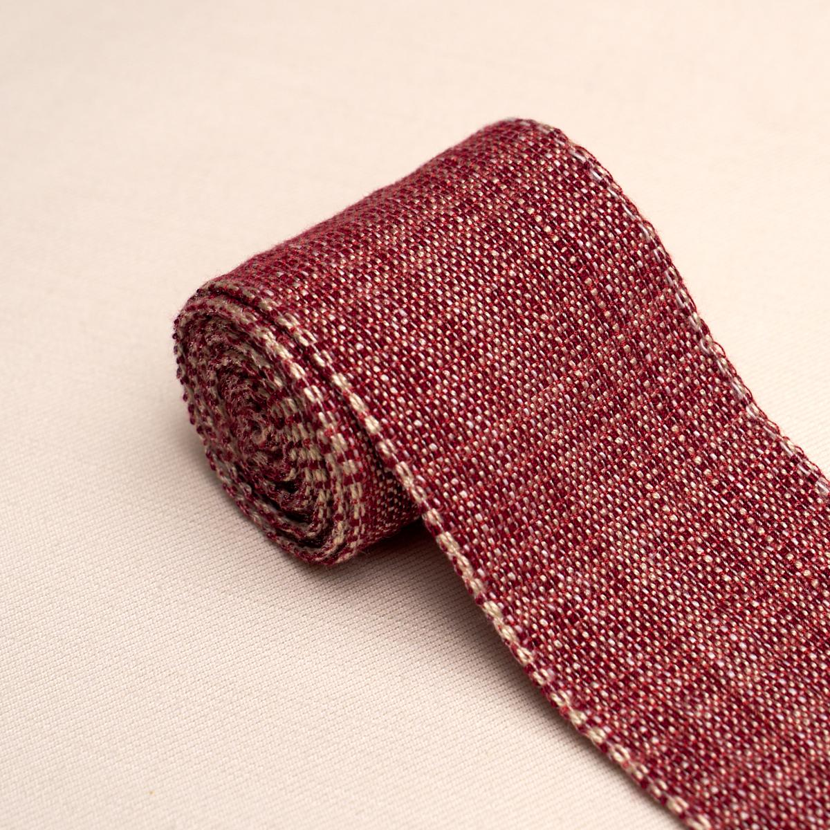 Schumacher Tweed Tape Medium Red Trim 86193