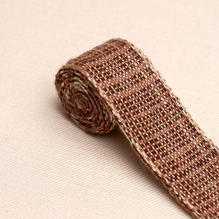Schumacher Tweed Tape Narrow Brown Trim 86204