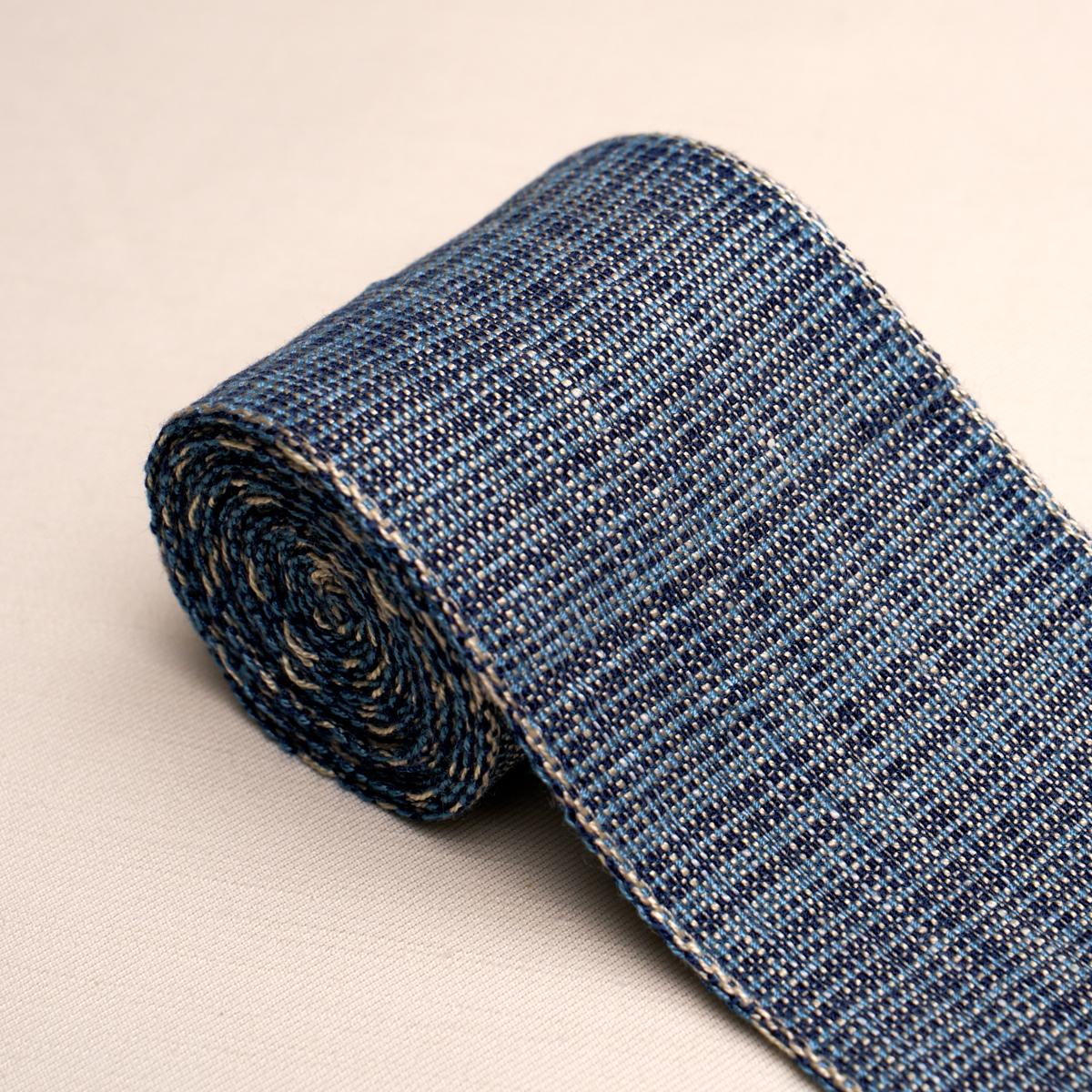 Schumacher Tweed Tape Wide Indigo Trim 86210