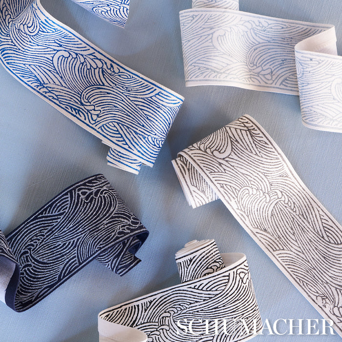 Schumacher Umi Tape Black Trim Sample 86216