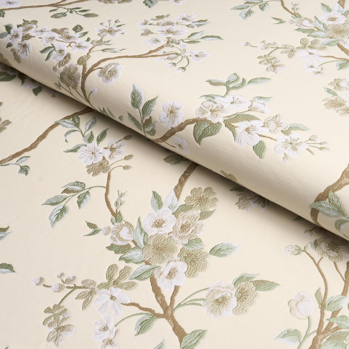 Schumacher Cherry Blossom Citron Fabric 86220
