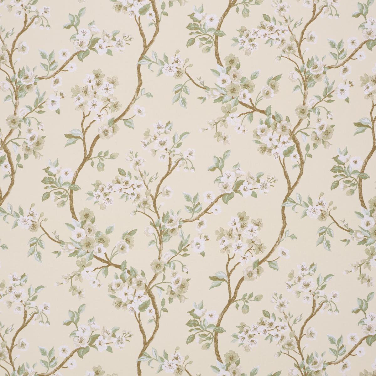 Schumacher Cherry Blossom Citron Fabric Sample 86220