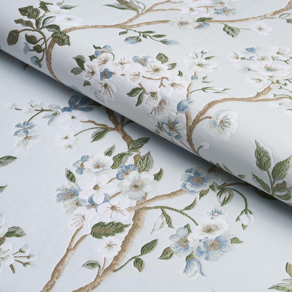 Schumacher Cherry Blossom Sky Fabric 86222