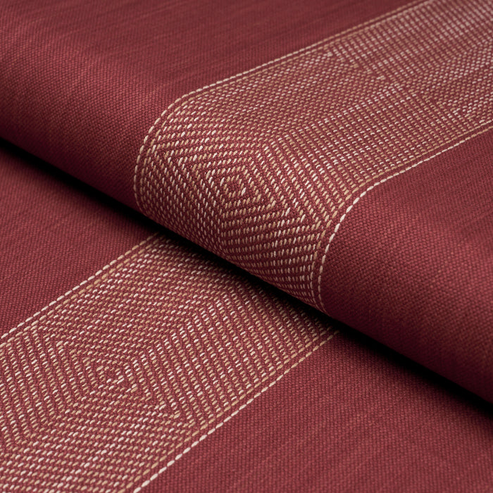 Schumacher Universal Stripe Ruby Fabric 86230