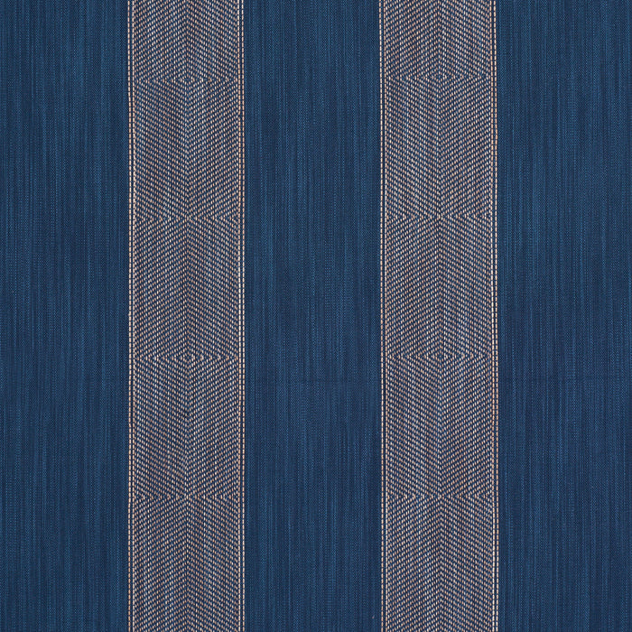 Schumacher Universal Stripe Indigo Fabric 86232