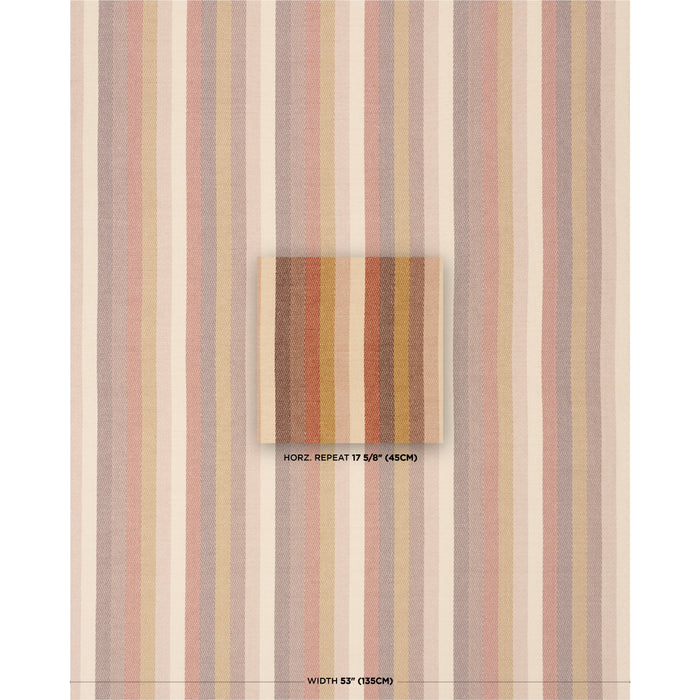 Schumacher Dancing Stripe Cedar Fabric 86240
