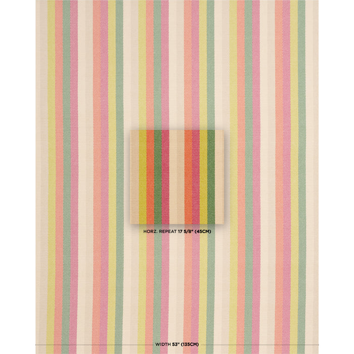 Schumacher Dancing Stripe Jewel Fabric 86241