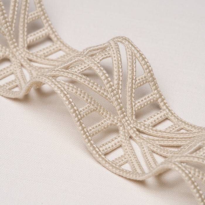 Schumacher Diamond Lattice Taupe Trim Sample 86280