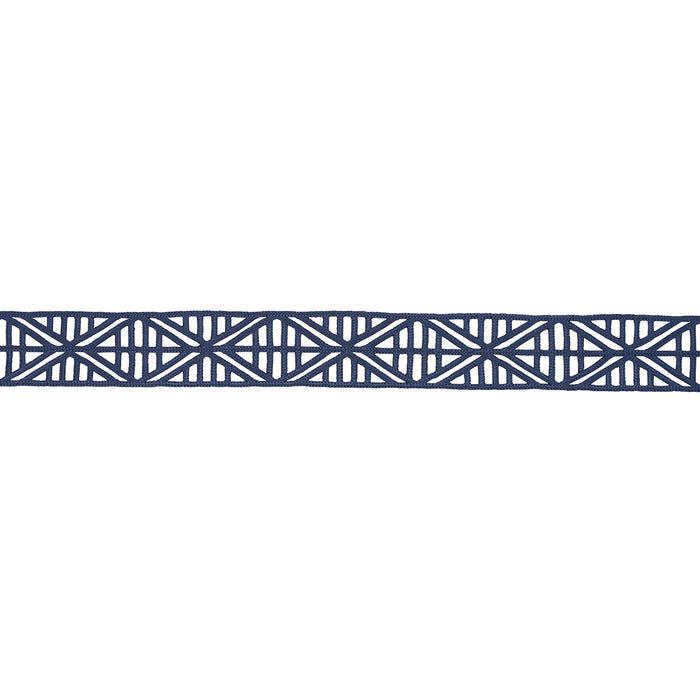 Schumacher Diamond Lattice Navy Trim 86282