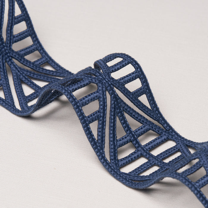 Schumacher Diamond Lattice Navy Trim 86282