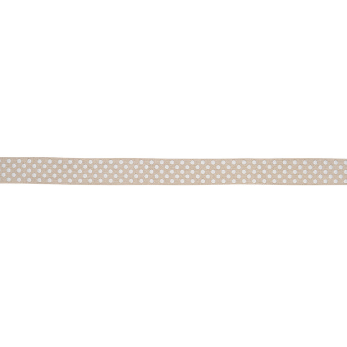 Schumacher Dotted Embroidered Tape Natural Trim Sample 86290