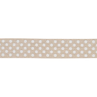 Schumacher Dotted Embroidered Tape Natural Trim 86290