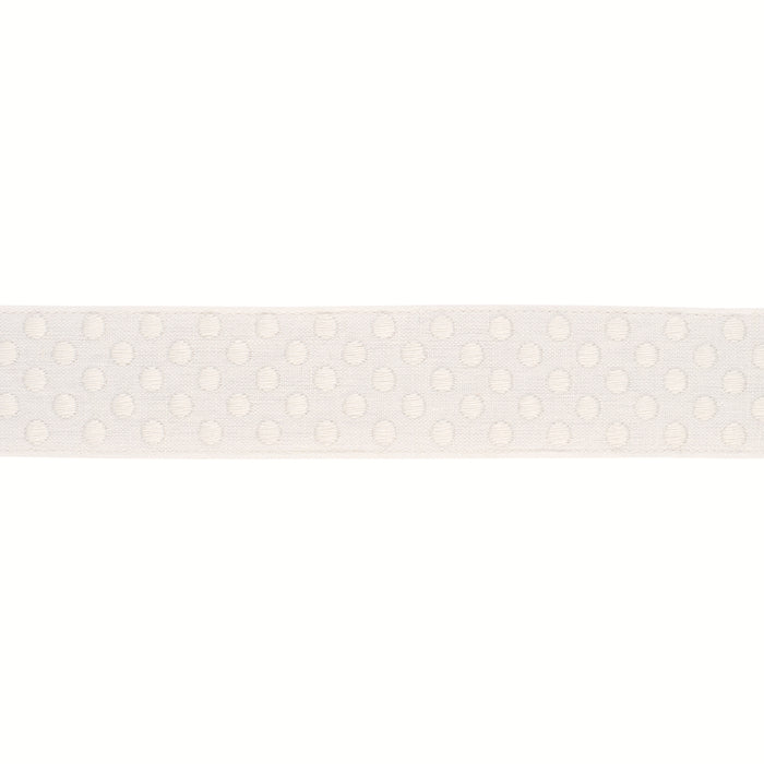 Schumacher Dotted Embroidered Tape Ivory Trim 86291