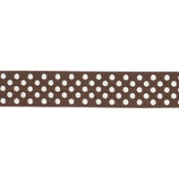 Schumacher Dotted Embroidered Tape Brown Trim 86294