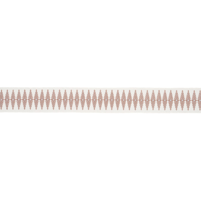 Schumacher Genevieve Embroidered Tape Blush Trim 86322