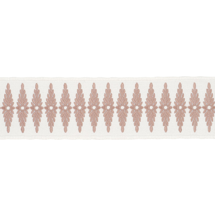 Schumacher Genevieve Embroidered Tape Blush Trim 86322