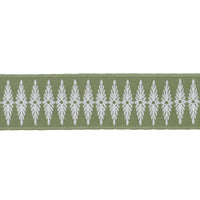 Schumacher Genevieve Embroidered Tape Green Trim 86324