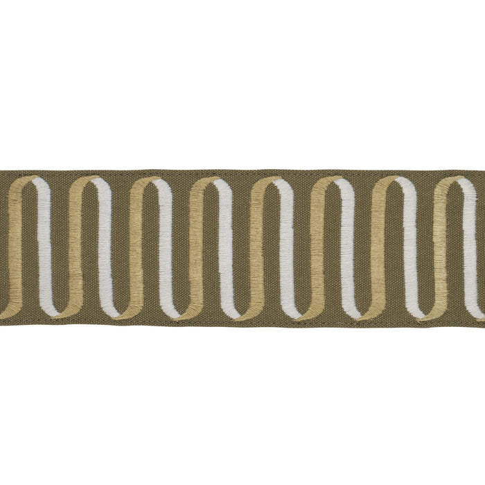 Schumacher Ribbon Tape Olive Trim Sample 86340