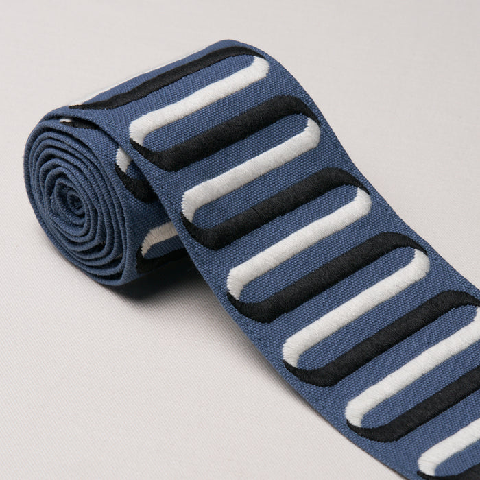 Schumacher Ribbon Tape Navy Trim Sample 86342