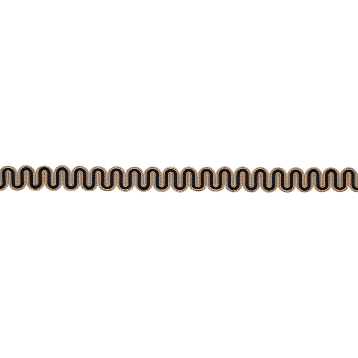 Schumacher Winding River Tape Black & Camel Trim 86360