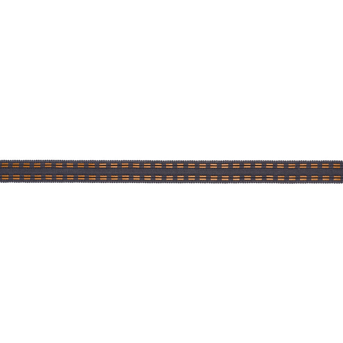 Schumacher Leather Cord Tape Charcoal Trim Sample 86381