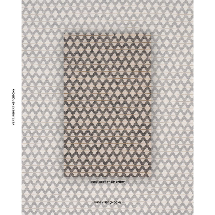 Schumacher Dayana Performance Indigo Fabric Sample 86402