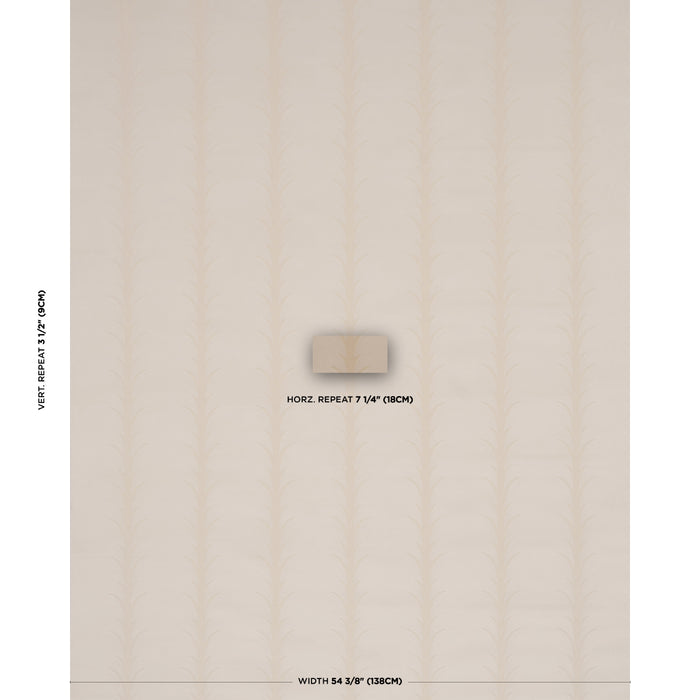 Schumacher Acanthus Stripe Velvet Mistral Sand Fabric 86450