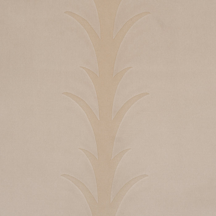 Schumacher Acanthus Stripe Velvet Mistral Sand Fabric 86450