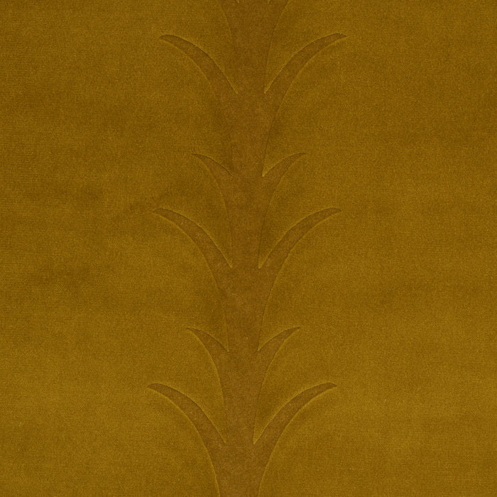 Schumacher Acanthus Stripe Velvet Olive Fabric 86451