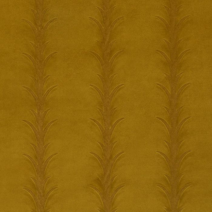 Schumacher Acanthus Stripe Velvet Olive Fabric Sample 86451