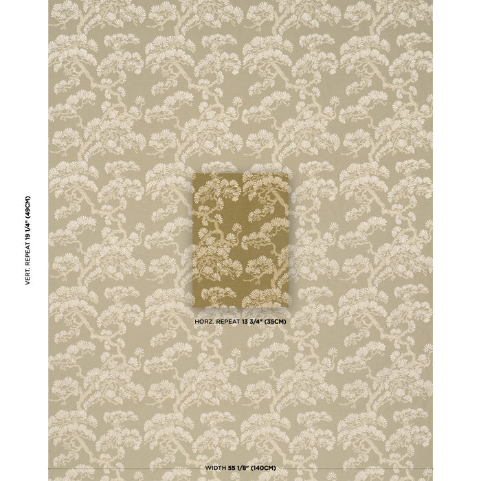 Schumacher Hinata Olive Fabric 86531