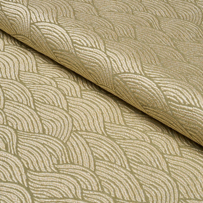 Schumacher Symphony Scallop Olive Fabric 86541